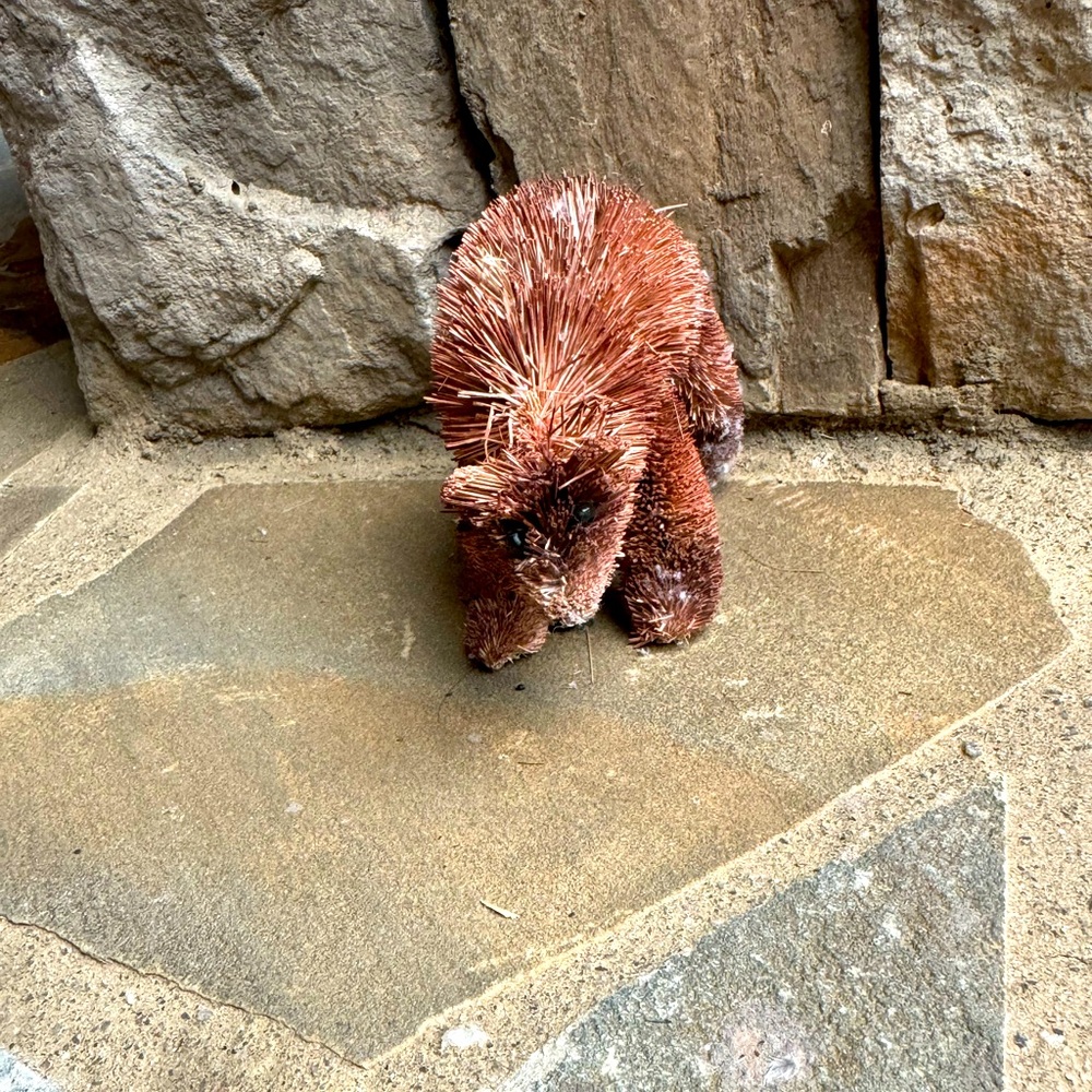 New🌟Anthropologie Terrain Buri Bottle Brush Animals- Bear